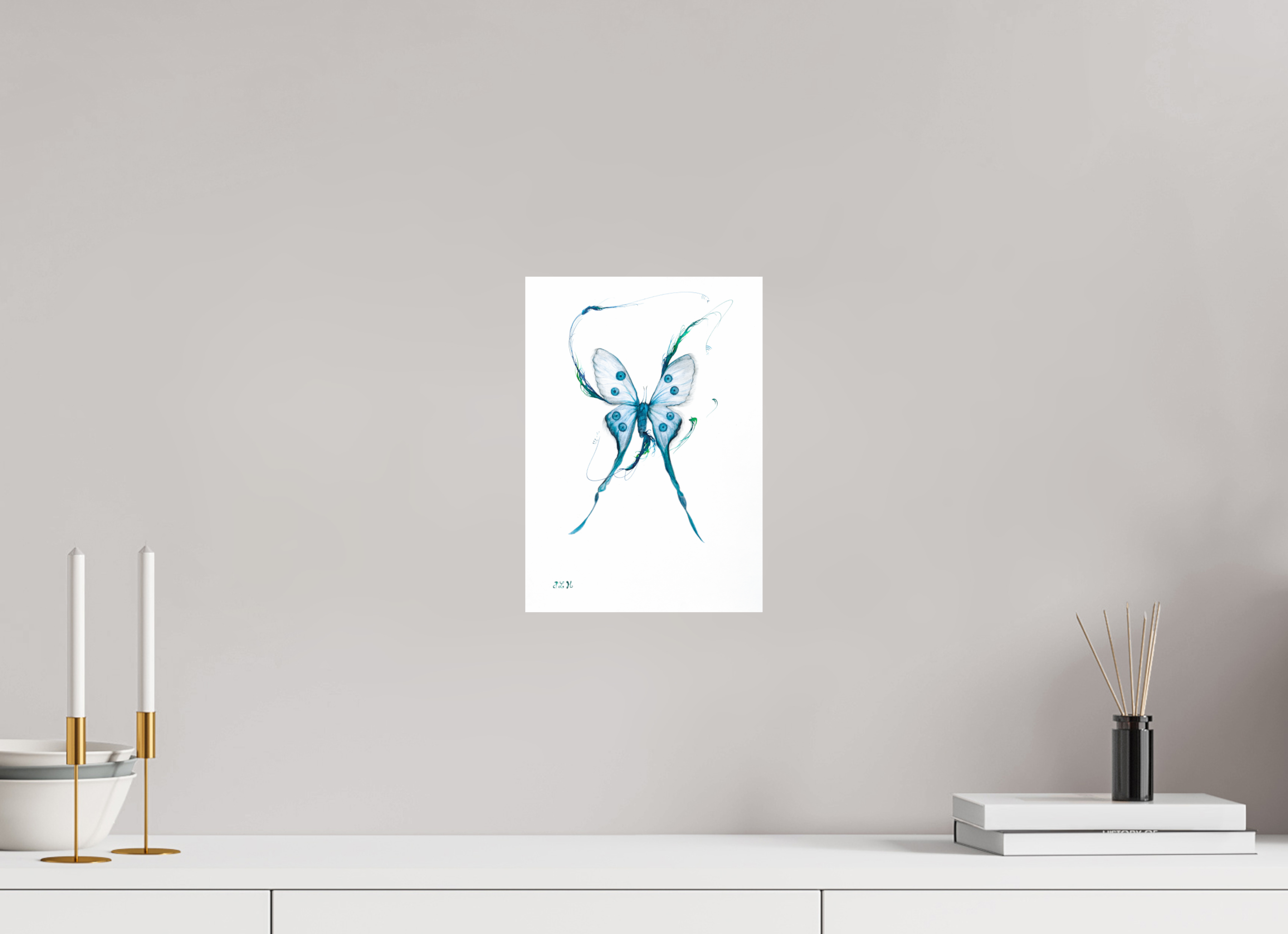 ISO A4 (21 x 29,7 cm), Photo Print On Fuji Crystal DP II Le Papillon