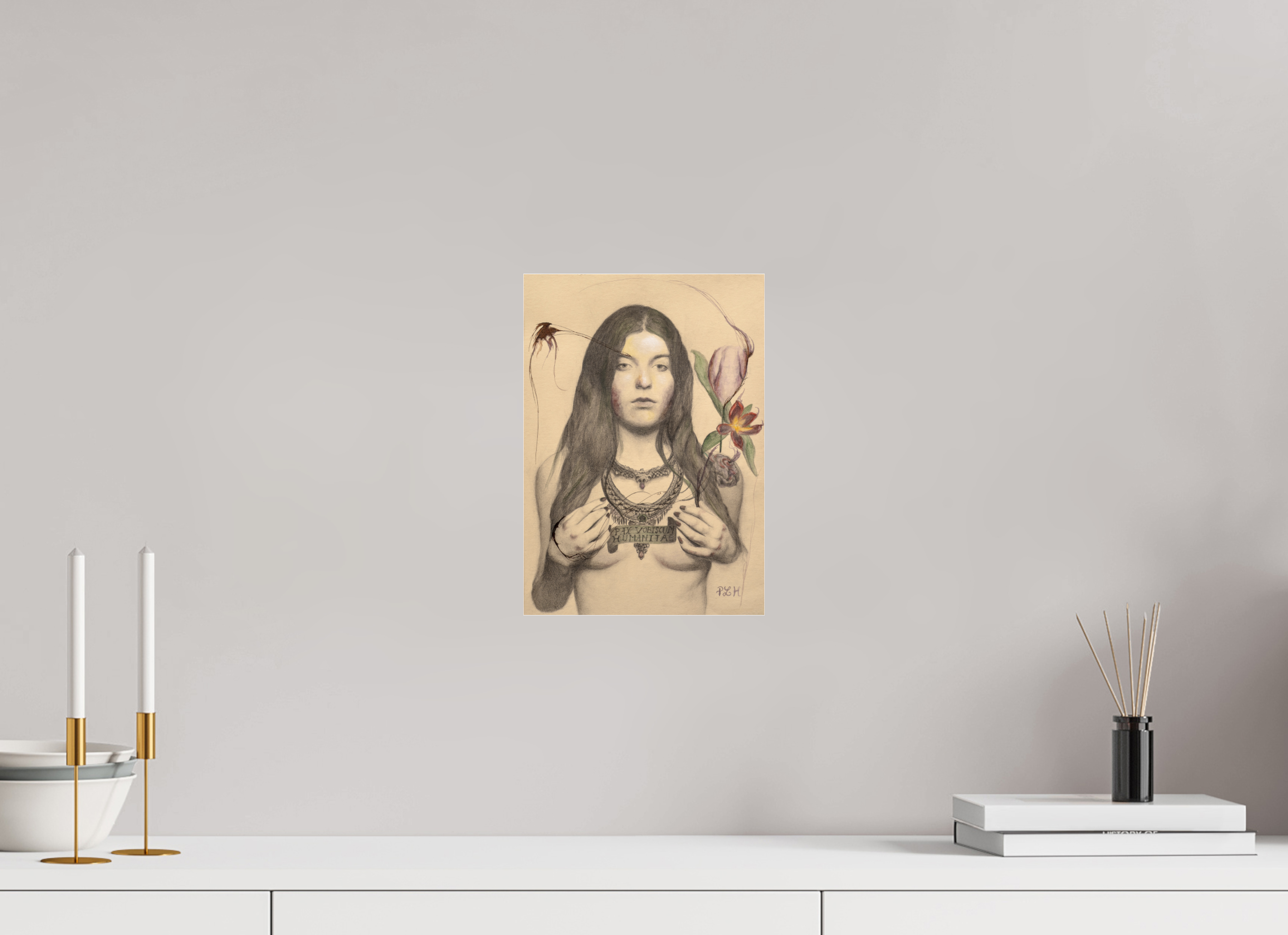 ISO A4 (21 x 29,7 cm), Photo Print Under Acrylic Glass Paix à vous humanité