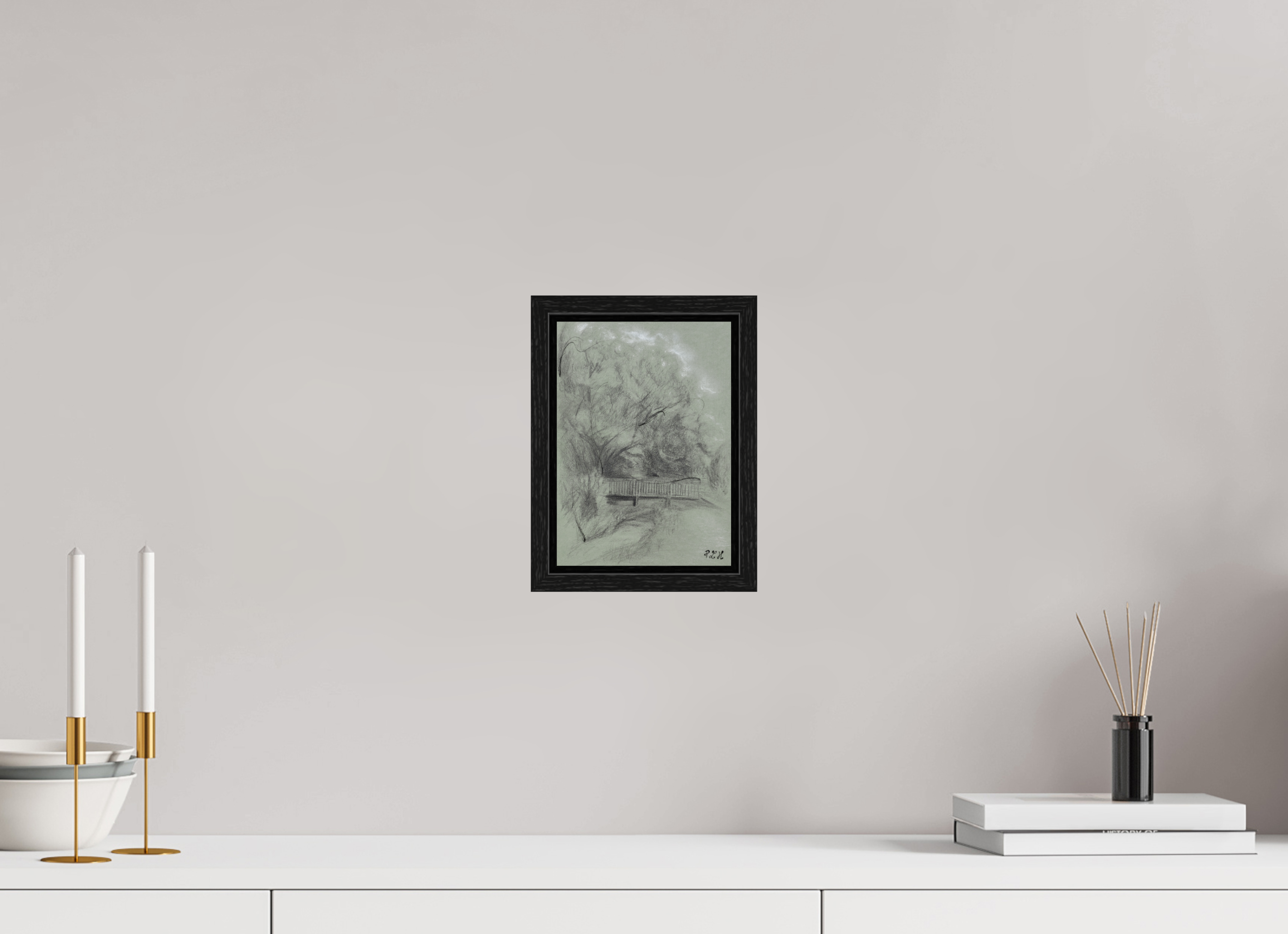 15 cm x 21 cm, Floater Frame Le pont