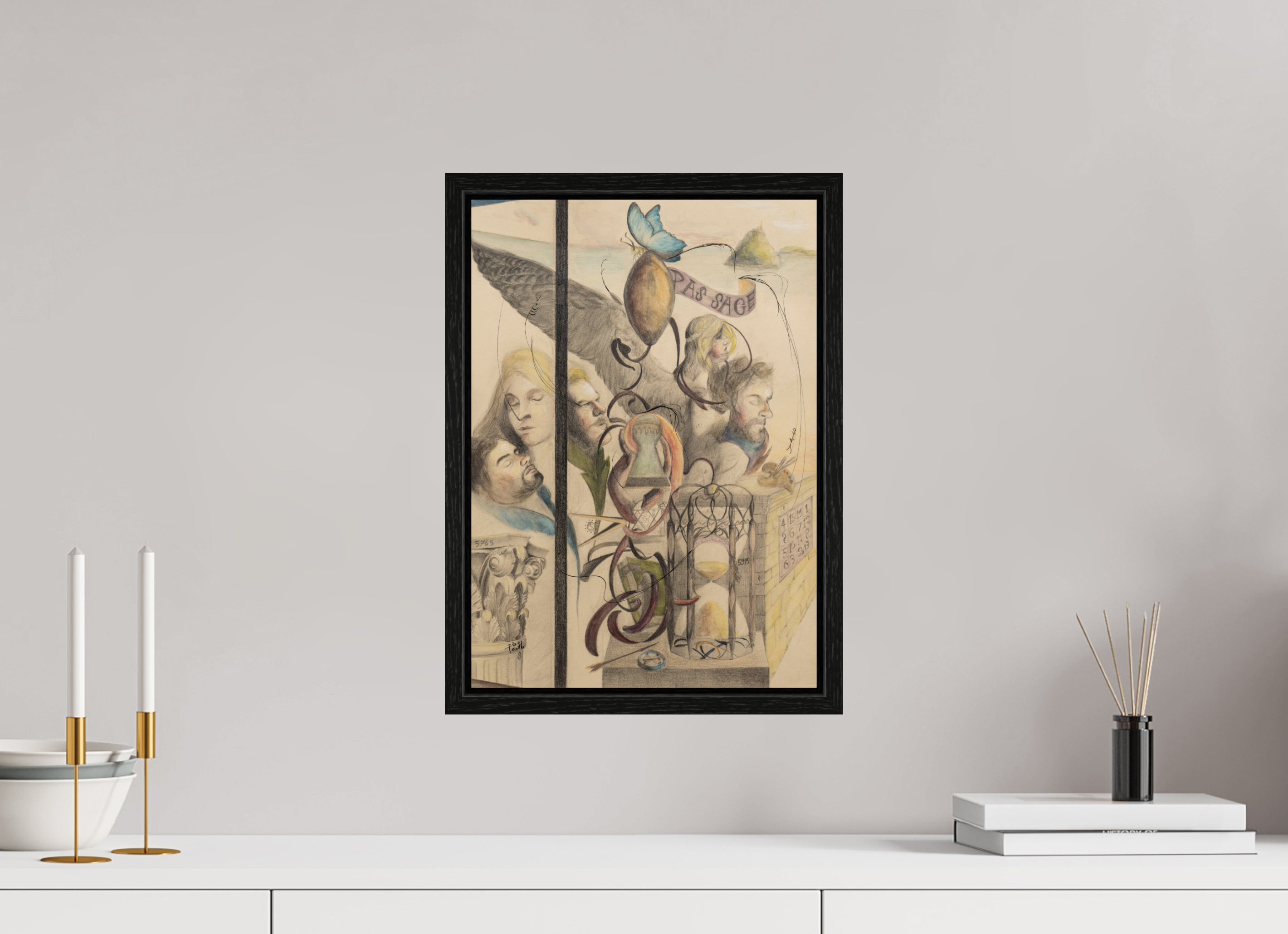 ISO A3 (29,7 x 42 cm), Floater Frame Pas sage