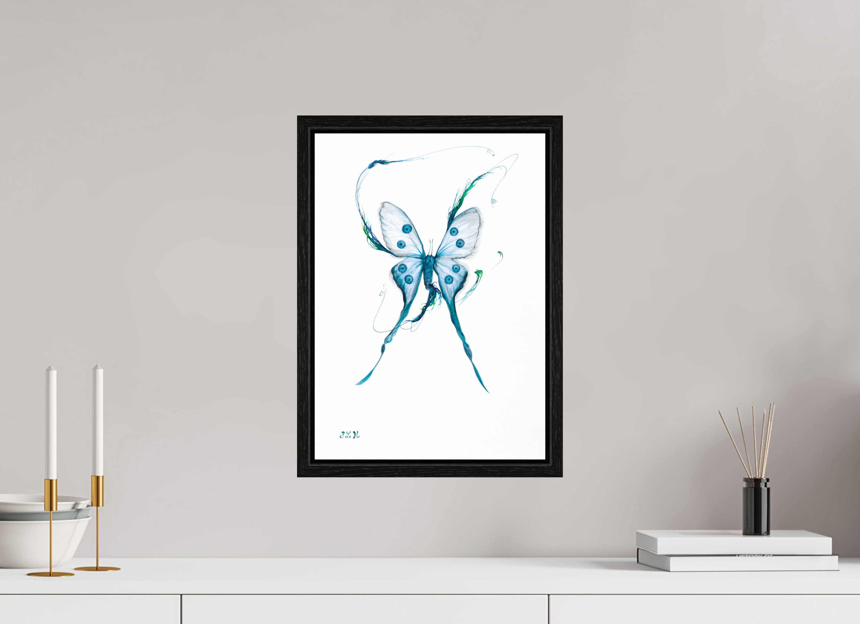 ISO A3 (29,7 x 42 cm), Floater Frame Le Papillon