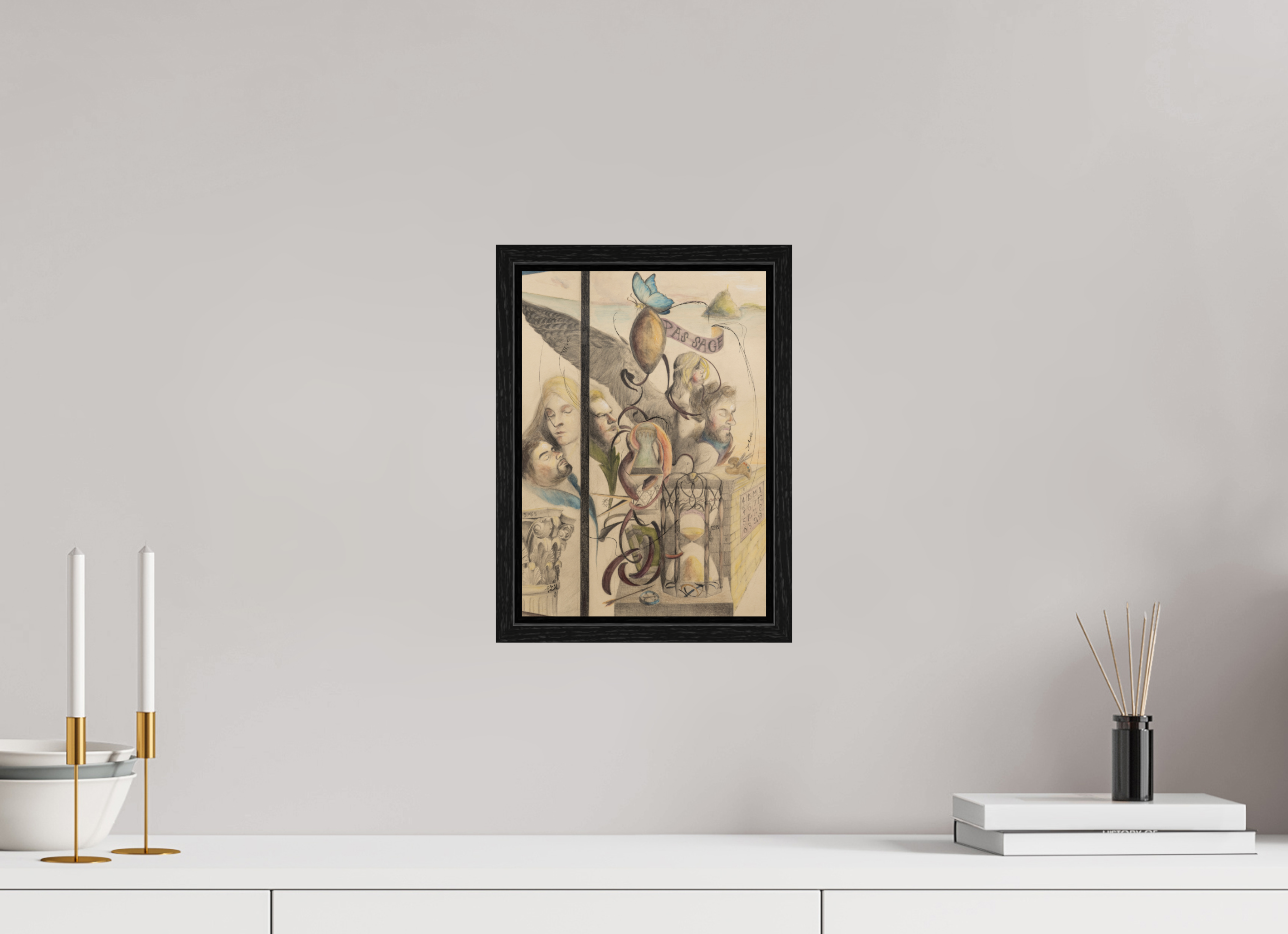 ISO A4 (21 x 29,7 cm), Floater Frame Pas sage